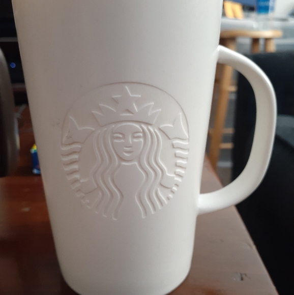 Starbucks Other - 2014 White 12 oz Starbucks mug (Black Letters)